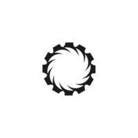 gear and chain logo concept for builder vector