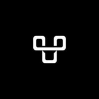 Letter T and sound or speaker negative space logo concept vector