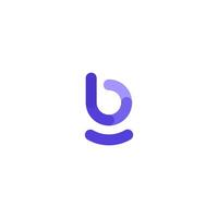 Letter bg or gb with gradient colour concept vector