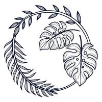 Botanical Frame Badge vector
