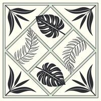 Geometric Leaf Grid vector