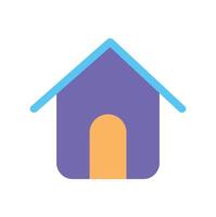 Simple home icon with roof and door. perfect for real estate, navigation, apps, and UI design. Presented in clean Illustration styles for modern digital use. vector