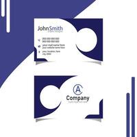 Clean Blue and White Corporate Business Card Template vector