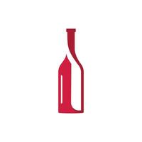simple abstract beer bottle logo vector
