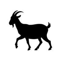 Goat silhouette like walking ahead vector