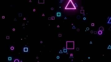 Neon Geometry Pulse Futuristic Loop Animated video
