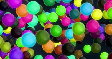 Chromatic Drift Floating Spheres in Digital Space Loop Animation video