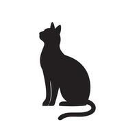 Cats silhouette looking up vector