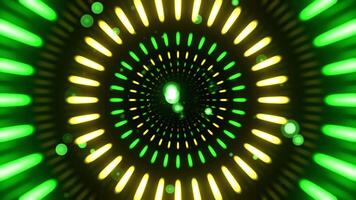 Green and Yellow Infinite Luminescent Abstract Space Background VJ Loop in 4K video