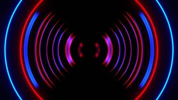 Red and Blue Gradual Neon Radar Glow Background VJ Loop in 4K video