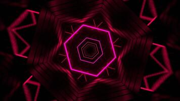 Light Green and Pink Mirror Neon Prism of Space Background VJ Loop in 4K video