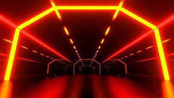 Red and Orange Cyber Highway to Data City Background VJ Loop in 4K video