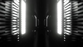 White Endless Tunnel with Neon Equalizer Background VJ Loop in 4K video