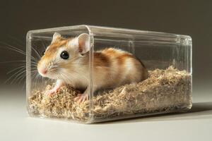 Hamster in a Plastic Box photo