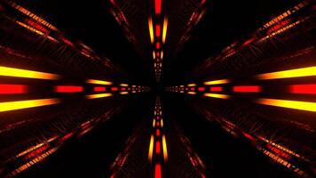 Orange and Red Extraterrestrial Neon Glow Cyber Highway Background VJ Loop in 4K video