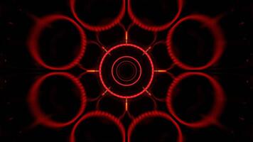 Red and Orange Stobe Tunnel Path of Neon Background VJ Loop in 4K video
