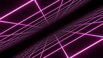 Pink Infinite Neon Grid Zone Background VJ Loop in 4K video