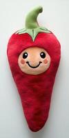 A stuffed pepper with a smiley face on it photo