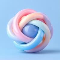 A colorful ball with a knot on it photo