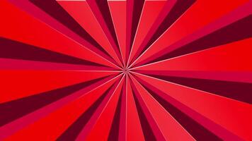 Red and maroon sunburst pattern radiating from the center of the frame in a radial design video