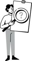A sketchy style illustration showing no result vector