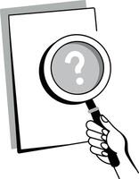 A drawing style illustration representing finding vector
