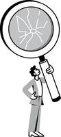 A hand drawn style illustration representing nothing found vector