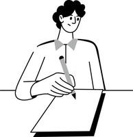 A sketchy style illustration of blank person vector
