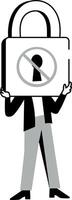 A doodle style illustration showing no access vector