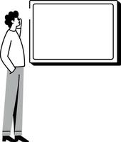 A sketchy style illustration showing empty board vector