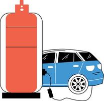 A sketchy style illustration of gas filling vector