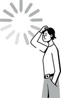 A sketchy style illustration of memory loss vector