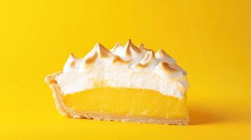 Lemon meringue pie slic photo