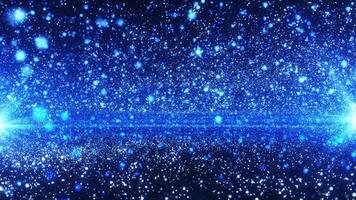 vAbstract blue magic particle background, particles glow and move, beautiful nebula, magic dust, seamless loop, 4K. video