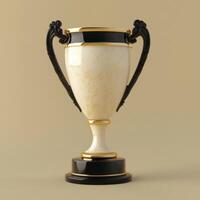 Ornate trophy on muted background photo