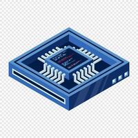 Isometric futuristic server. Isometric database or data center. Abstract blockchain vector