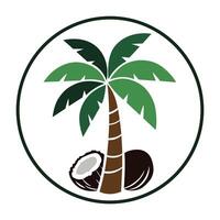 coconut tree and plam tree design vector