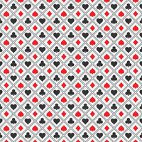 Casino card suits pattern. Poker minimalistic background. Card symbols texture. vector