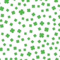 Lucky Saint St Patrick day pattern in green shamrocks clovers four leaf. illustration vector