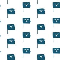 Seamless pattern featuring flags with a simple design in a repeating arrangement for various creative uses vector
