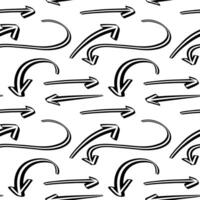 Repeated black and white arrow pattern suitable for backgrounds and designs vector