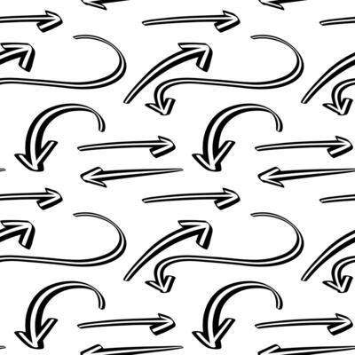 Repeated black and white arrow pattern suitable for backgrounds and designs