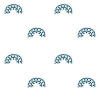 Seamless pattern featuring colorful rainbows with circular designs on a light background vector