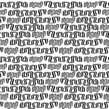 geométrico modelo presentando alterno ondulado líneas en negro y blanco vector