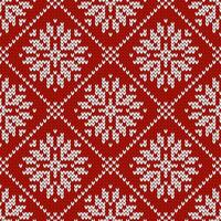 Winter holiday ornament with snowflakes. Christmas and New Year wool knitted sweater. Seamless pattern, traditional background, illustration vector