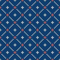 Winter knitted pattern. Nordic ethnic ornament style with dots and rhombs. Holiday background. Diamond pattern seamless texture. vector