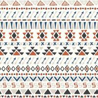 Ethnic seamless pattern. Aztec geometric background. Hand drawn navajo fabric illustration. Modern abstract wallpaper vector