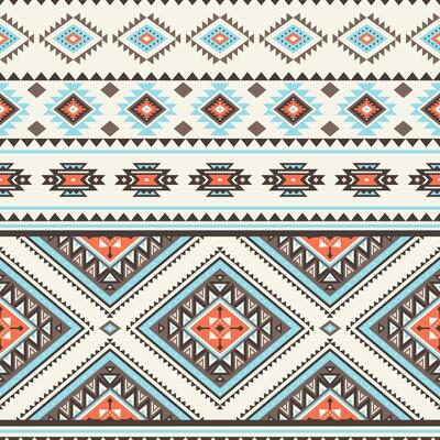 Aztec geometric background. Can be used in textile design, web design for making of clothes, accessories, decorative paper, wrapping, envelope. Tribal striped seamless pattern