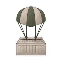 Illustration of an Military Parachute vector