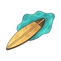 Illustration of Surfboard on wave vector